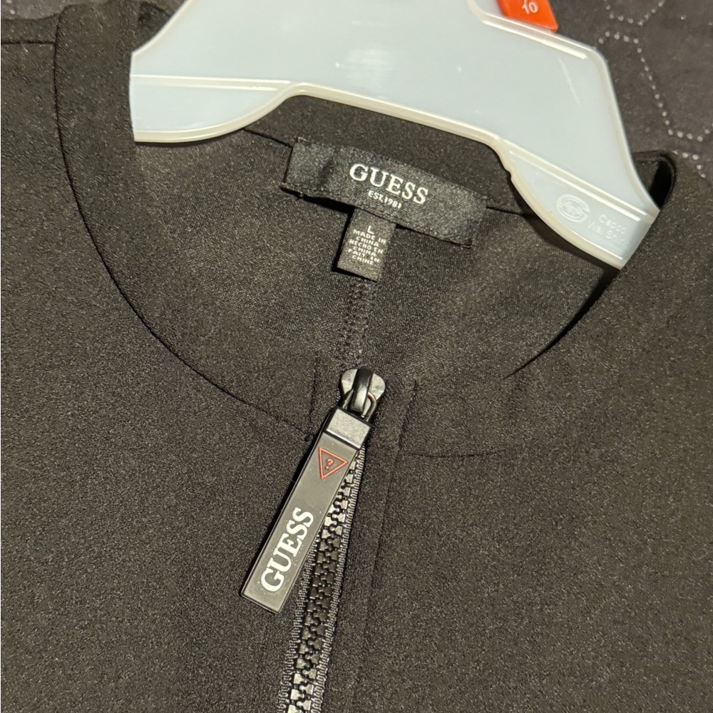 Guess Black Mini Dress with Front Zip - Picture 5 of 6